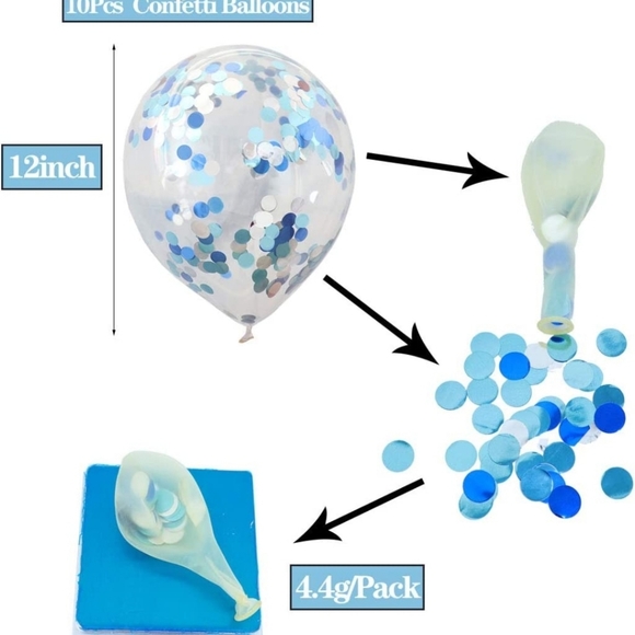 Elephant Baby Shower Decorations 22-12 Inch Confetti Elephant Latex Ball… - Picture 6 of 6